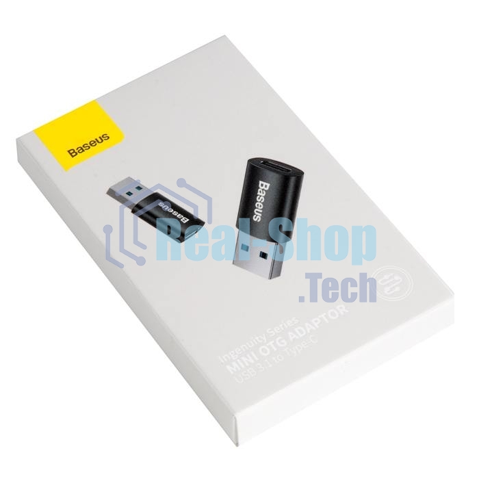Переходник BASEUS Ingenuity Series Mini OTG, USB-A 3.1- Type-C, черный