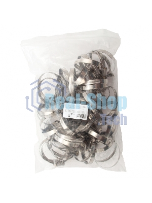 Хомуты Сибртех нержав. сталь, стандартное болтовое крепление 40-60 мм, ширина 9 мм, 50 шт. 47583