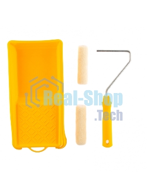 Малярный набор Сибртех для работ с лаками: кювета 150 мм х 290 мм и мини-валик 110 мм