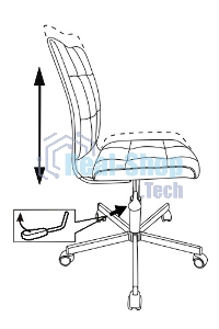 Кресло офисное Бюрократ CH-330M/LT-21 без подлокотников, песочный, крестовина металл