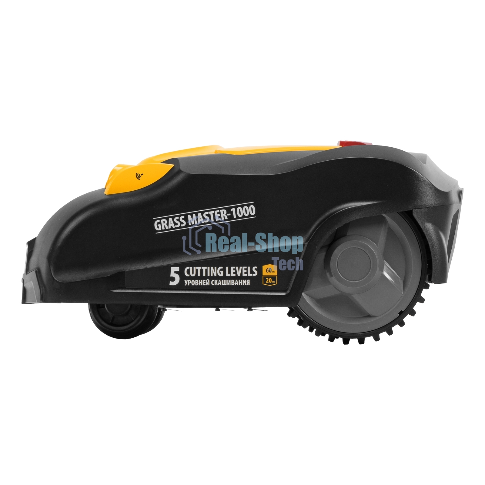 Робот-газонокосилка Denzel Grass Master 1000, ультразвуковой датчик, 3 Ач, LCD дисплей, Wi-Fi