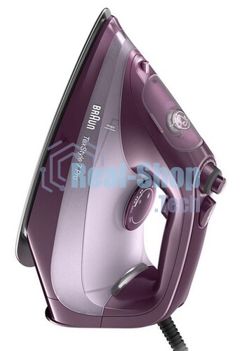 Утюг Braun SI7181VI сиреневый/фиолетовый, 3100 Вт, 50 г/мин, 230 г/мин, 300 мл