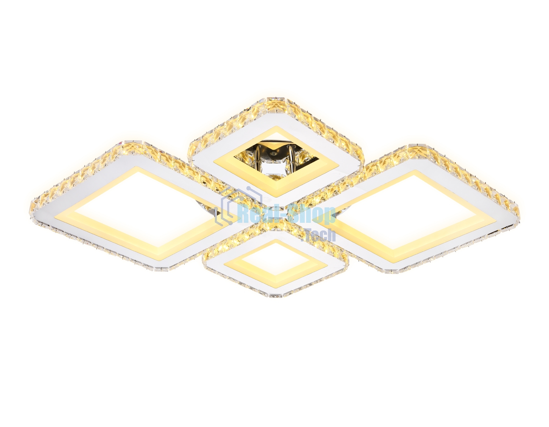 Потолочный светодиодный светильник Ambrella light FA1726/4 CH хром 3000K/4200K/6400K 108W 690*550*100 (ПДУ РАДИО 2.4G)