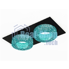 Комплект встраиваемого светильника Ambrella light XC7636023 SBK/BL черный песок/голубой MR16 GU5.3 (C7636, N7194)