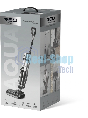 Пылесос вертикальный моющий Red Solution W3450 серый, питание от аккумулятора, 72 Вт, уборка влажная/сухая, пылесборник 0.6 л