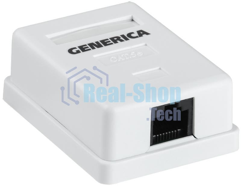 Розетка инф. настенная RJ45 кат. 5Е UTP 1 порт | CS2-1C5EU-12-G | GENERICA
