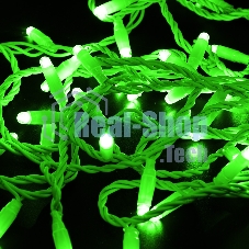 Гирлянда Neon-night Нить 10м, с эффектом мерцания, белый ПВХ, 24В, зеленый