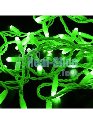 Гирлянда Neon-night Нить 10м, с эффектом мерцания, белый ПВХ, 24В, зеленый