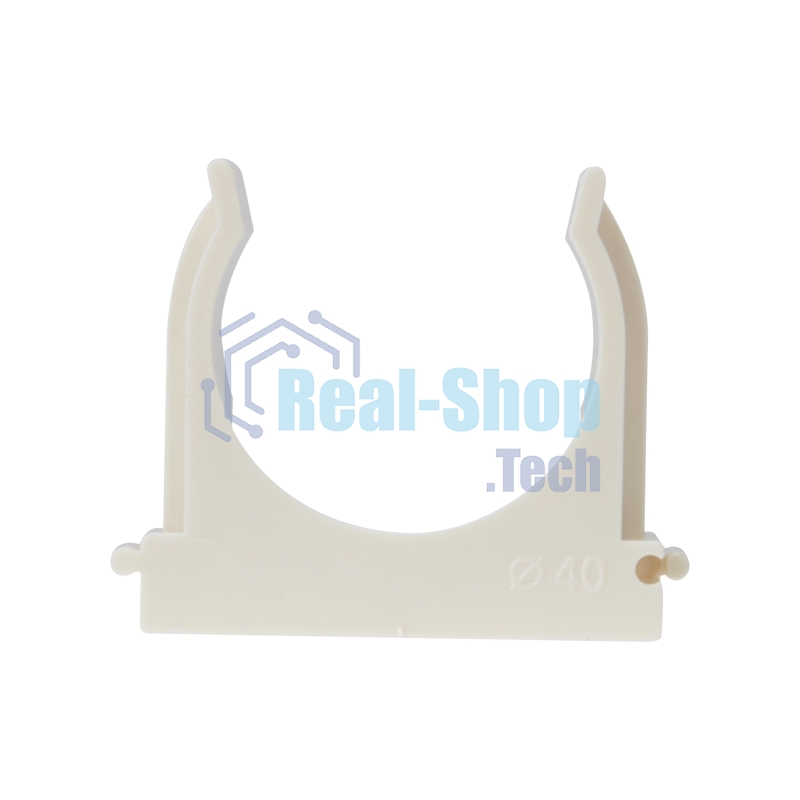 Крепеж-клипса для монтажного пистолета Rexant Ø 40 мм, белая (25 шт/уп)