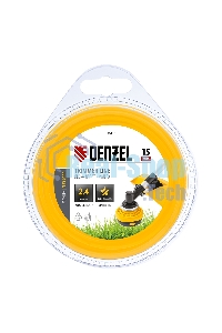 Леска для триммера Denzel звезда 2,4 мм х 15 м, блистер FLEX CORD