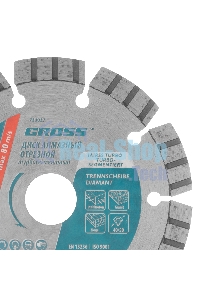 Диск алмазный Gross ф125х22,2 мм, лазерная приварка турбо-сегментов, сухое резание