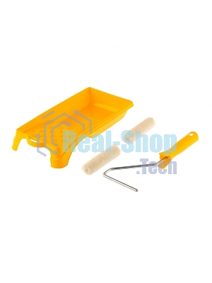 Малярный набор Сибртех для работ с лаками: кювета 150 мм х 290 мм и мини-валик 110 мм