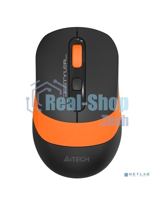 Комплект клавиатура+мышь A4Tech FStyler FG1010 беспроводной, USB, 2000 DPI, чёрный/оранжевый