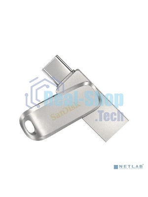 Флешка USB SanDisk Ultra Dual Luxe (SDDDC4-512G-G46), 512Gb, USB 3.2 Gen 1/USB Type-C, R/W 400/150, серебристый