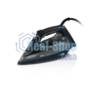 Утюг Braun SI9682DB черный/синий, 3200 Вт, 60 г/мин, 260 г/мин, 330 мл