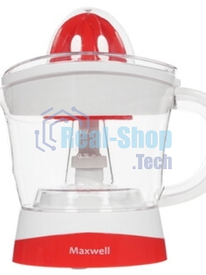 Соковыжималка Maxwell MW-1109(W) белый/красный, цитрусовая, 25 Вт, 700 мл, механическое