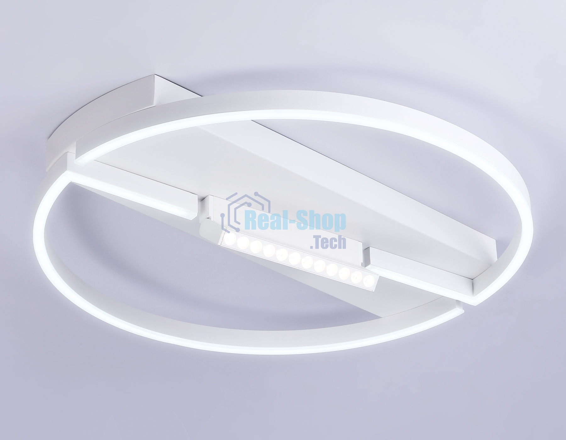 Светильник Ambrella light FL51459/1+1 WH белый 72W 3000K-6400K+4200K D600*110 (ПДУ РАДИО 2.4G)