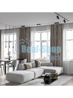 Slim Magnetic Шинопровод встраиваемый с местом под светодиодную ленту (чёрный) (2м) 85132/00