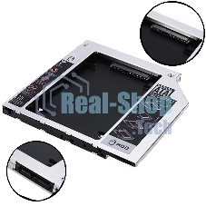 Переходник дополнительного HDD кредл в отсек CD/DVD SATA 12.7 мм