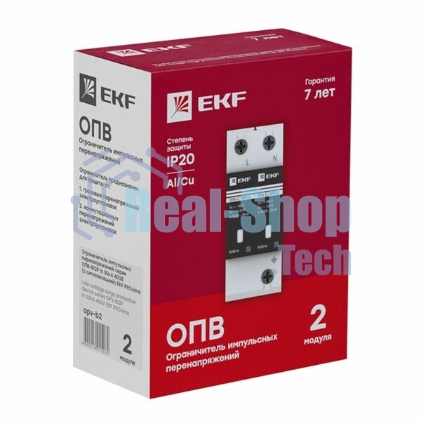 Ограничитель импульсных напряжений ОПВ-C/2P In 20кА 400В с сигн. EKF PROxima