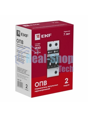 Ограничитель импульсных напряжений ОПВ-C/2P In 20кА 400В с сигн. EKF PROxima
