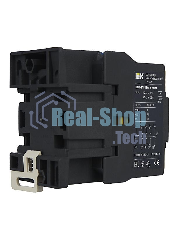 Контактор IEK KKM11-018-230-01 КМИ-11811 18А 230В/АС3 1НЗ