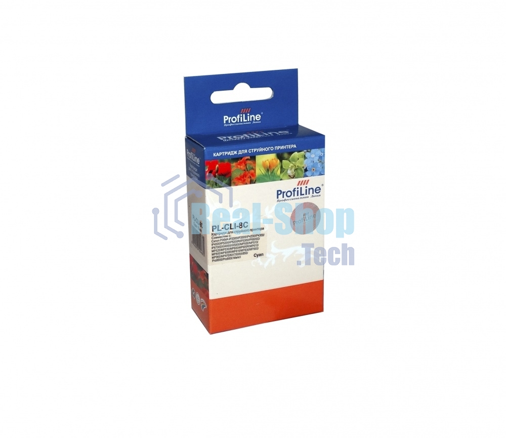 Картридж струйный ProfiLine PL-CLI-8C для принтеров Canon Pixma iP3300/iP6600D/MP950 с чипом Cyan водн