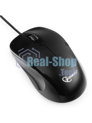 Мышь проводная Gembird MOP-100 черный, 1000 dpi, USB, кнопки - 3