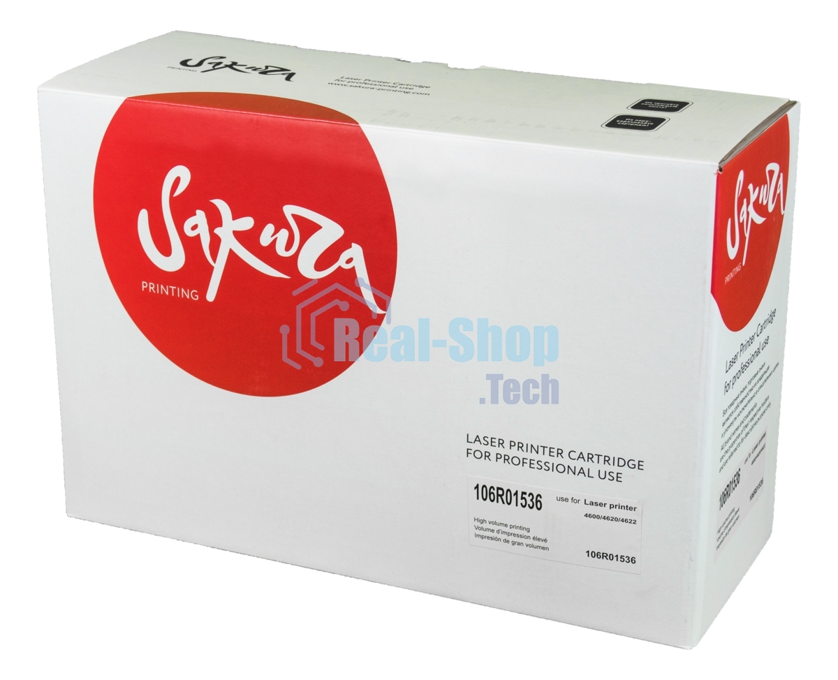Картридж лазерный Sakura 106R01536 для Xerox Phaser 4600/4620/4622, черный, 30 000 к.