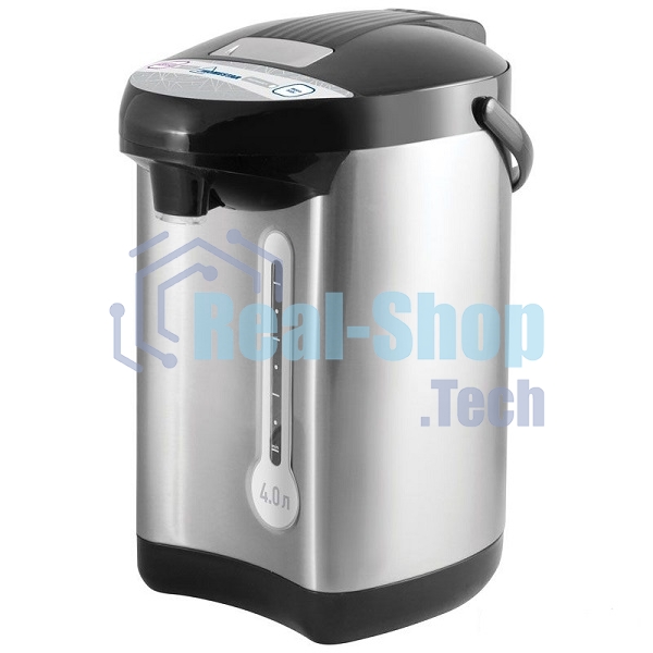 Термопот HOMESTAR HS-5003 (004151) Мощность: 750 Вт Объем: 4 л Мощность в режиме поддержания температуры: 35 Вт 2 способа подачи воды: автоматическая (нажатием кнопки, нажатием чашкой) Функция поддержания температуры Функция повторного кипячения Быстрое к
