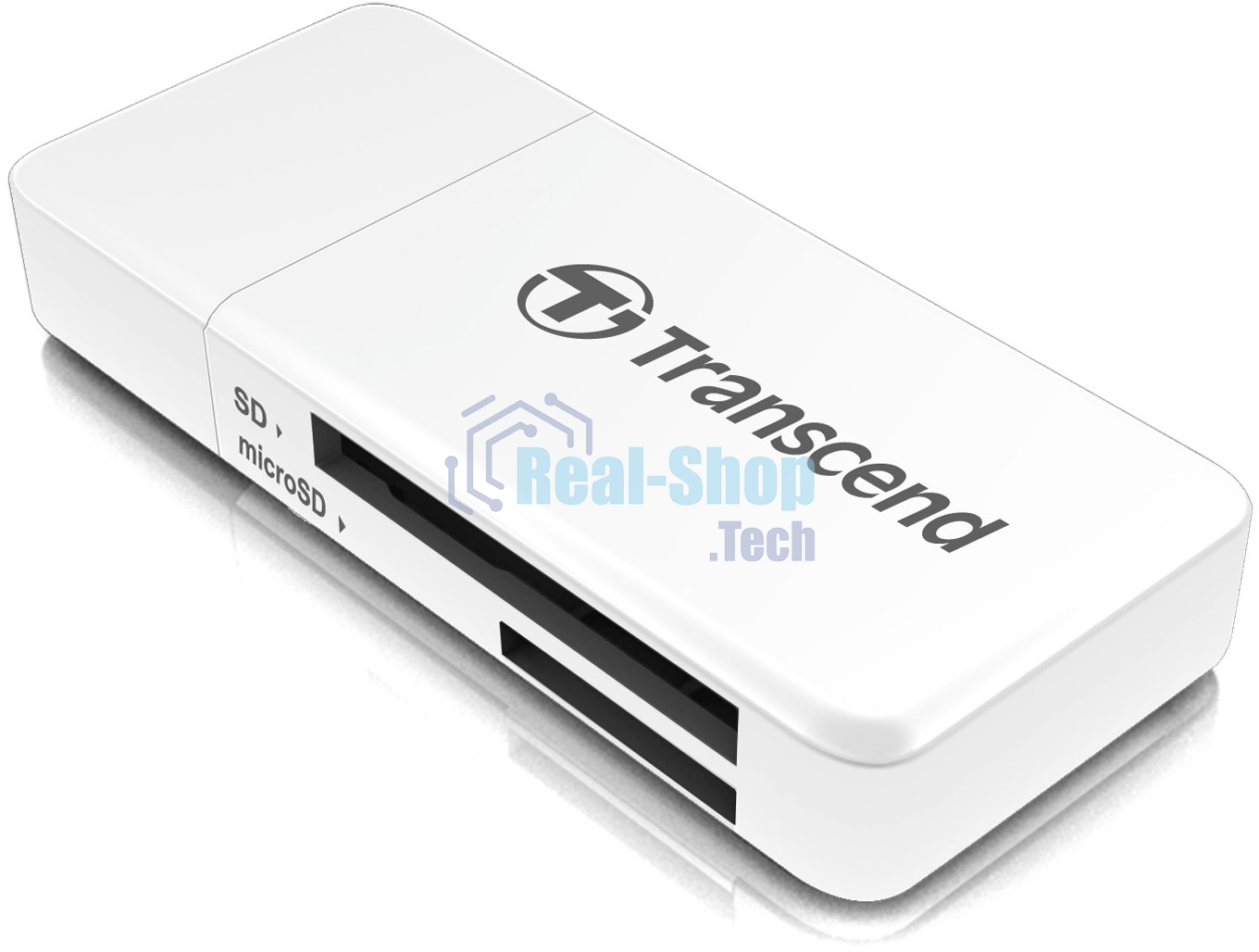 Кард-ридер Transcend RDF5/белый/microSDHC,microSDXC,SDHC,SDXC/USB 3.0/пластик