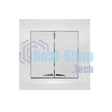 Выключатель 2-кл. СП Бриллиант 10А IP20 с подсветкой белый Universal 7947410