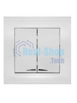 Выключатель 2-кл. СП Бриллиант 10А IP20 с подсветкой белый Universal 7947410