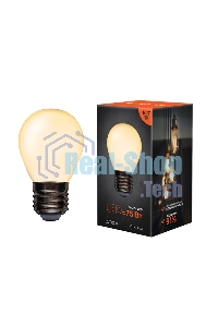 Лампа светодиодная филаментная Rexant Шарик GL45 9.5 Вт 915 Лм 2700K E27 матовая колба