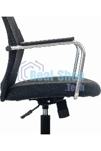 Кресло компьютерное Бюрократ KB-5M TW-01 3C11 черный, сетка/ткань, с подголов. крестовина металл хром