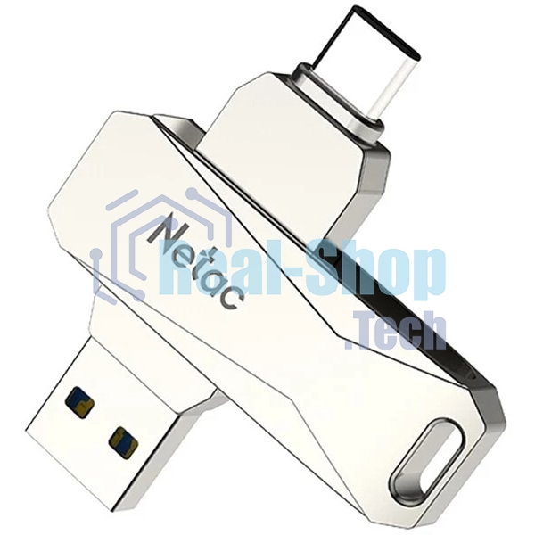 Флешка USB Netac U782C NT03U782C-128G-30PN dual USB 3.0+TypeC 128Gb, retail version