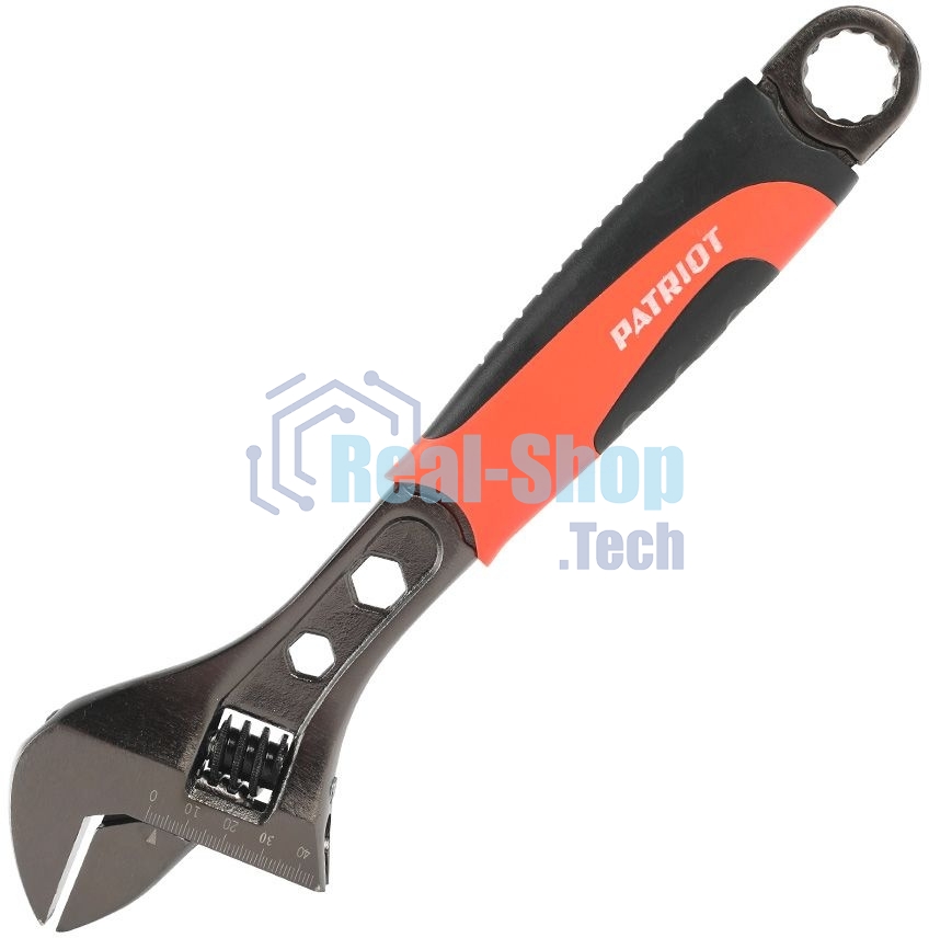 Ключ разводной Patriot AWF-300, обрезиненная ручка, 300/35 мм