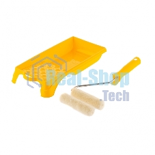 Малярный набор Сибртех для работ с лаками: кювета 150 мм х 290 мм и мини-валик 110 мм