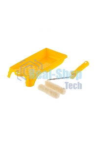 Малярный набор Сибртех для работ с лаками: кювета 150 мм х 290 мм и мини-валик 110 мм