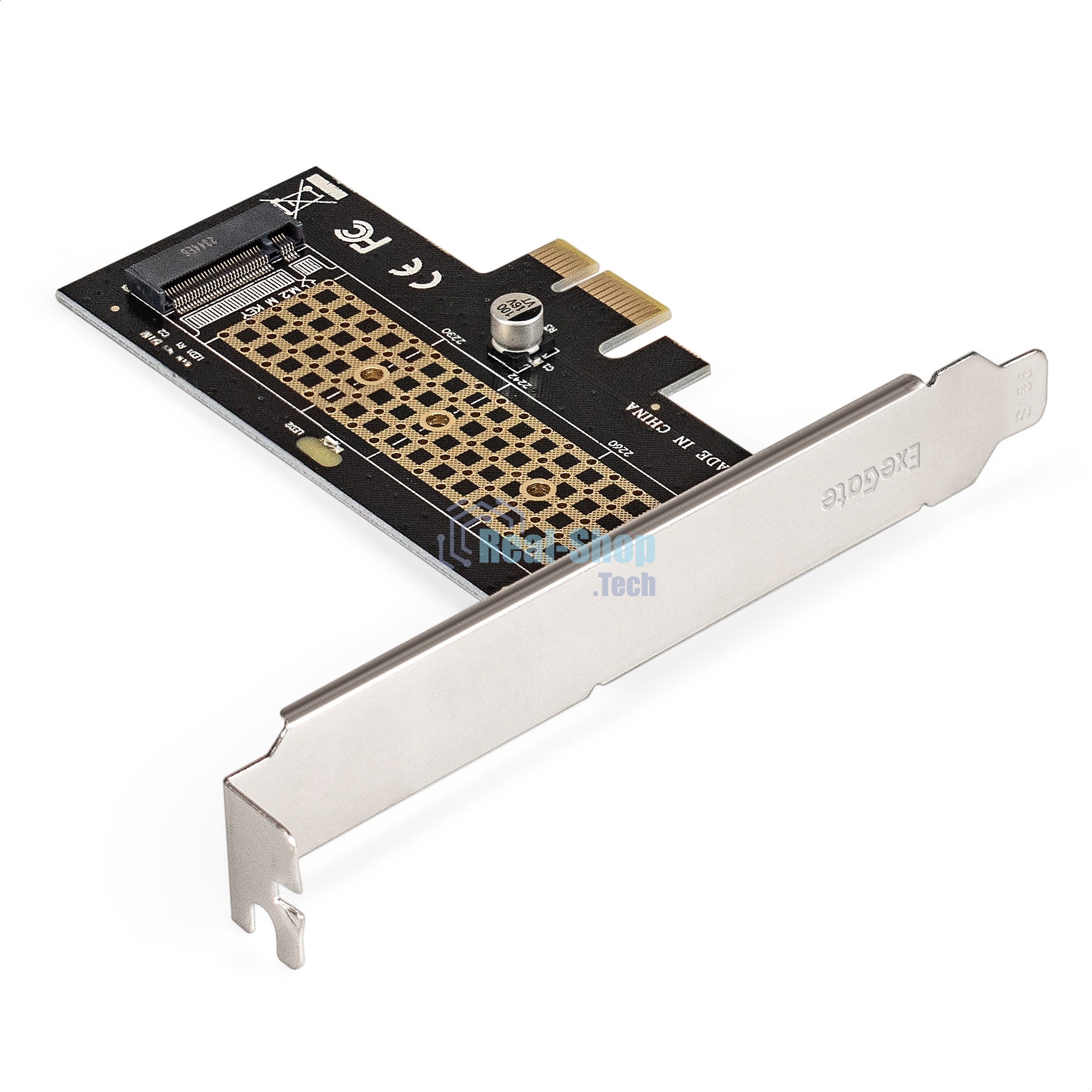 Переходник ExeGate EXE-597 (M.2 M key -> PCI-E x1 v2.0, для установки SSD M.2 M key в слот PCI-E)