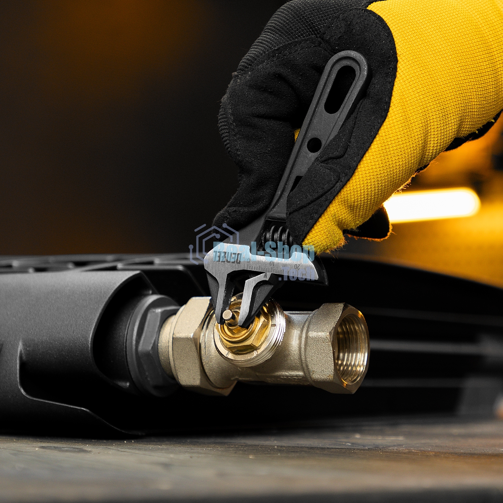 Ключ разводной Denzel 115 мм, CrV, кованый, укороченная рукоятка