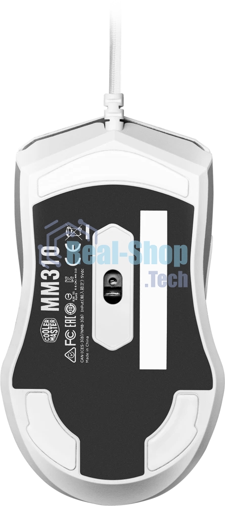 Мышь проводная Cooler Master MM-310-WWOL1 белый, 12000 dpi, USB Type-A, кнопки - 6