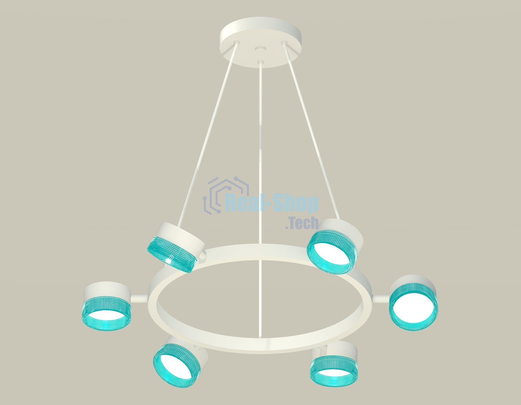 Светильник Ambrella light XB9191251/6 SWH/BL белый песок/голубой GX53 (C9191, N8488)