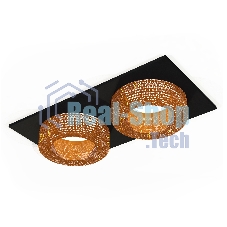 Комплект встраиваемого светильника Ambrella light XC7636024 SBK/CF черный песок/кофе MR16 GU5.3 (C7636, N7195)