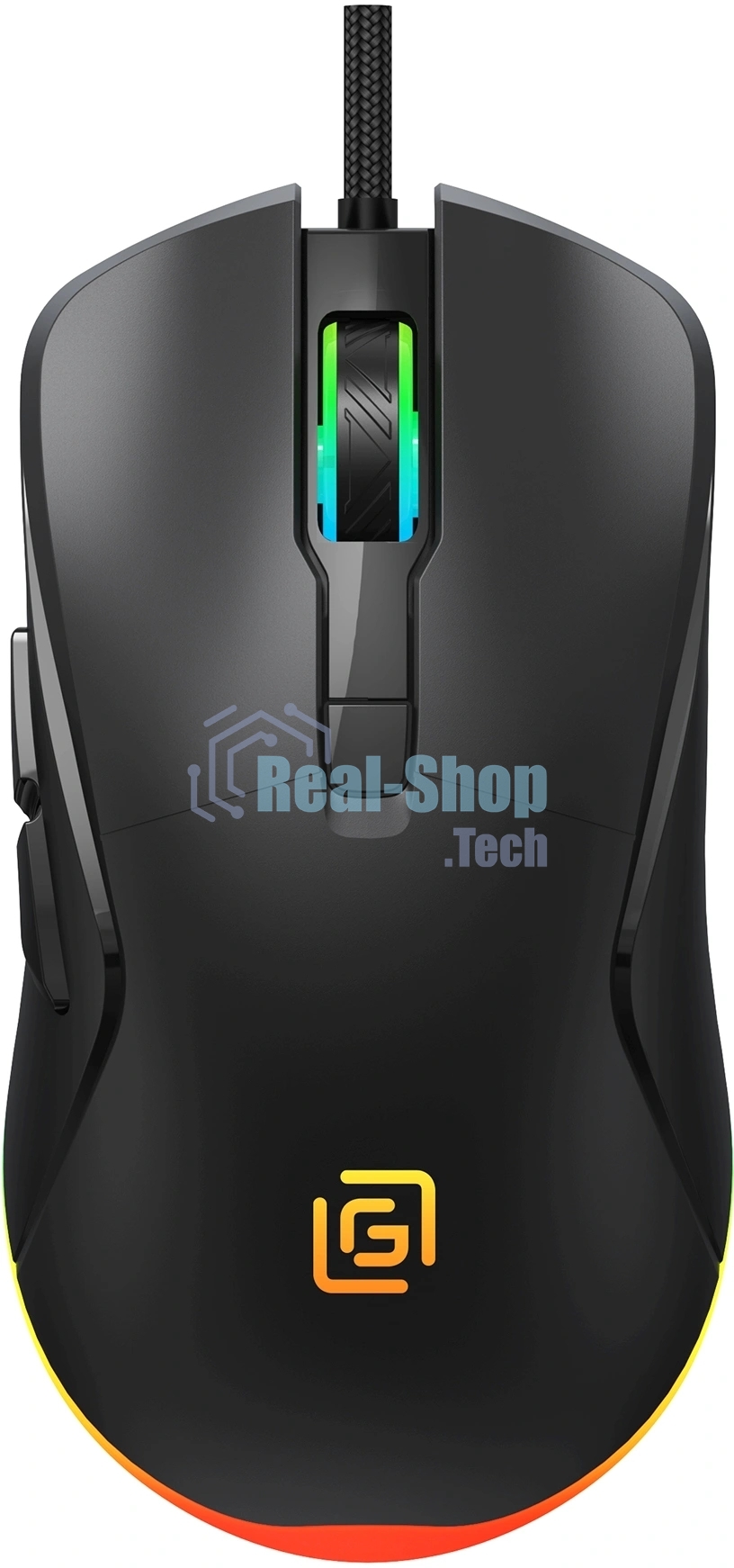 Мышь проводная Oklick 750G черный, 7200 dpi, USB, кнопки - 5