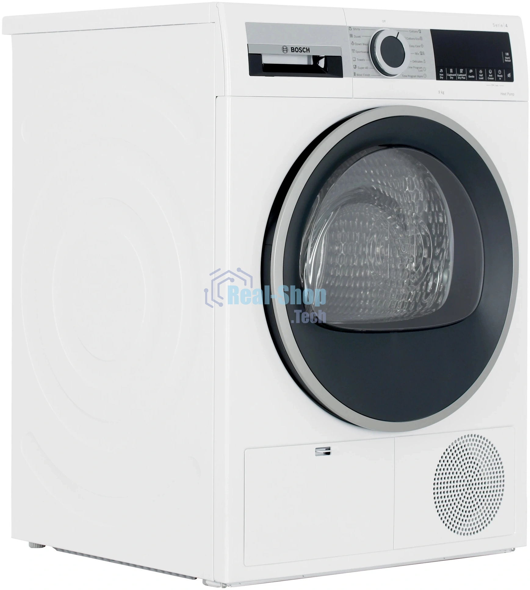 Сушильная машина Bosch WQG1420AME белый, 9 кг, сушка - конденсационная, программ - 15, 59.8 x 84.2 x 64.8 см