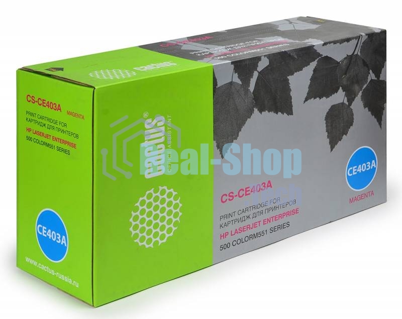 Картридж лазерный Cactus CS-CE403A пурпурный (6000 стр.) для HP CLJ Color M551 series