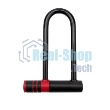 Замок-скоба U-образазный 15х21 см черный