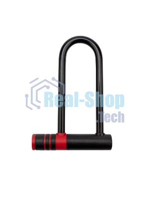 Замок-скоба U-образазный 15х21 см черный