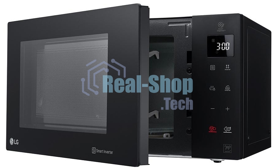 Микроволновая печь LG MW23R35GIB инвертор, черный, 23 л, 1000 Вт, переключатели - сенсор
